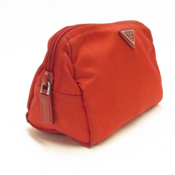 Prada Vela Nylon Cosmetic Bag Red - Picture 3 of 7